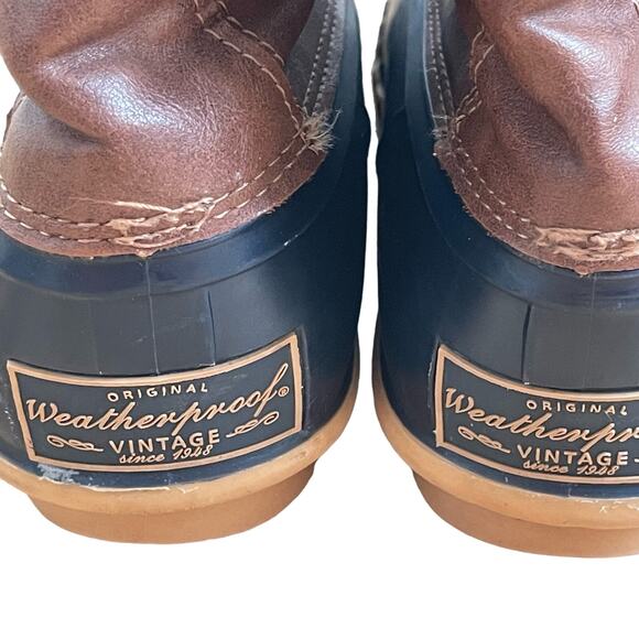 WEATHERPROOF VINTAGE ADAM Brown RAIN DUCK BOOT Mens Size 10 - Picture 4 of 11